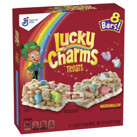 Lucky Charms Treat Bars, frente del paquete